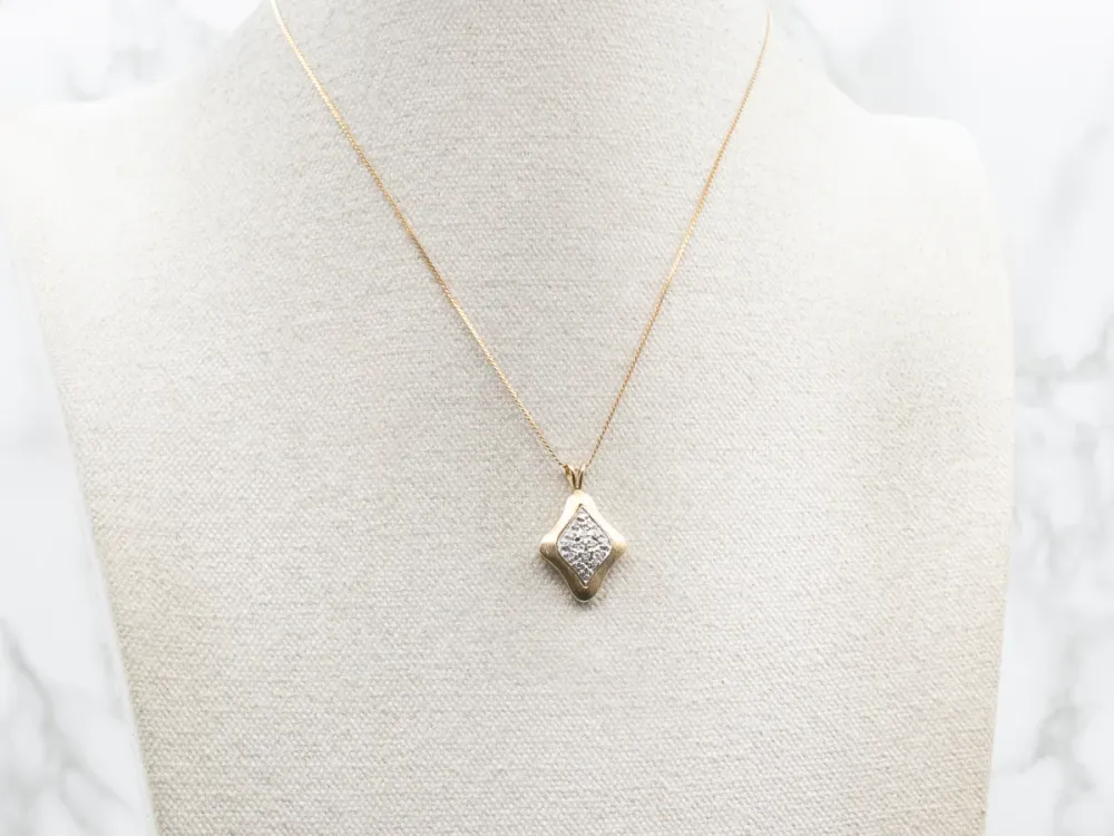 Mollen Textured Verguld Diamond Pendant