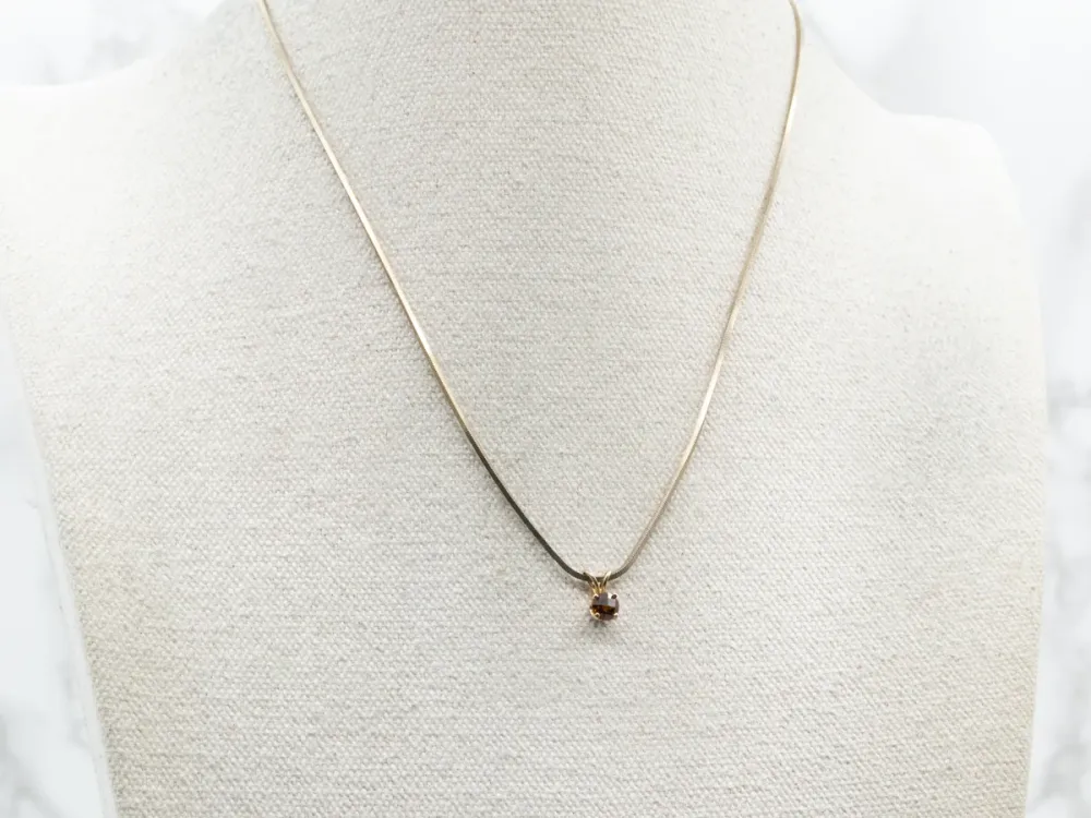Muggen Mali Garnet Solitaire Pendant