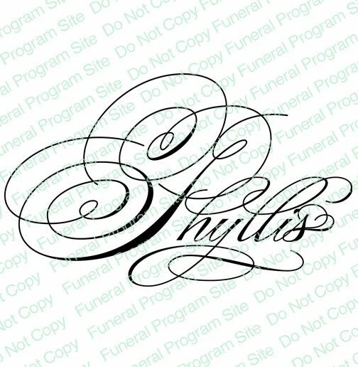 Phyllis Word Art Name Design