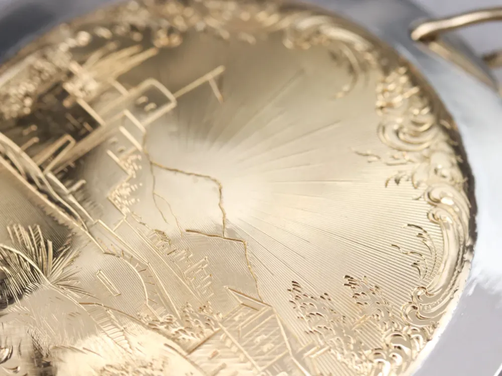 Professionele Etched Mixed Metaal Landscape Pendant