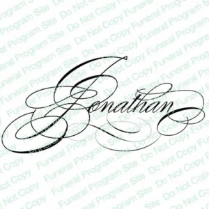Professionele Jonathan Word Art Name Design