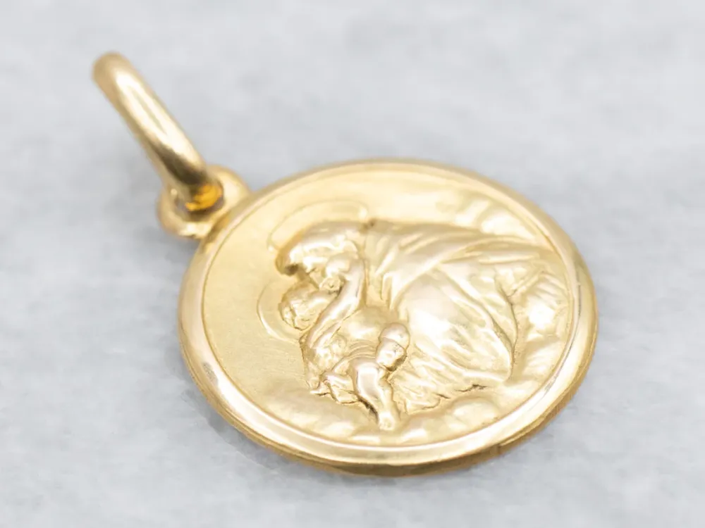 Saint Anthony and Christ Religious Medallion met Lange Werking