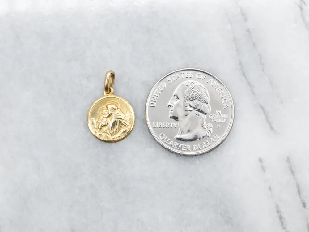 Saint Anthony and Christ Religious Medallion met Lange Werking