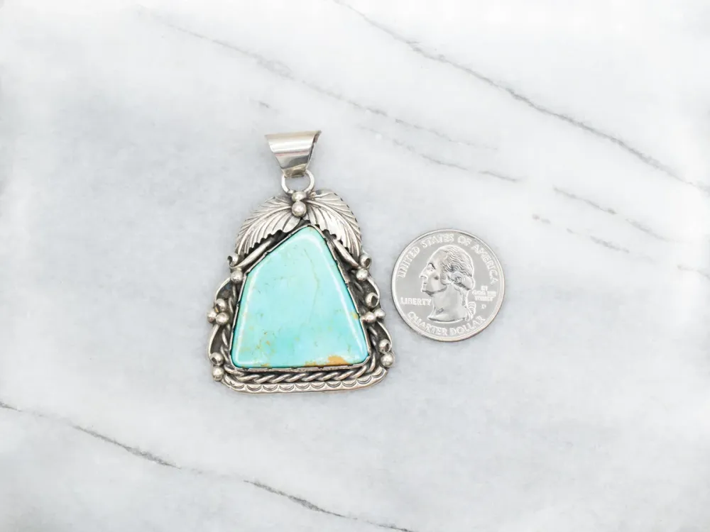 Sterling Silver Turquoise Pendant