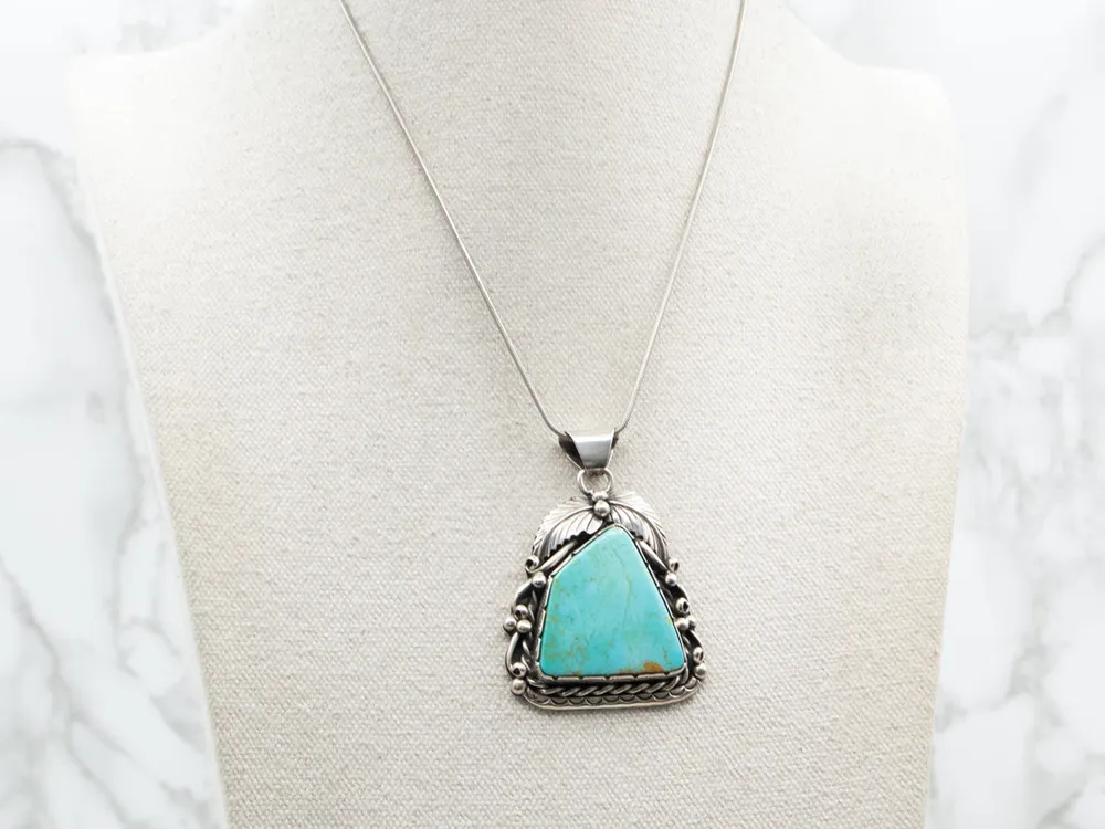 Sterling Silver Turquoise Pendant