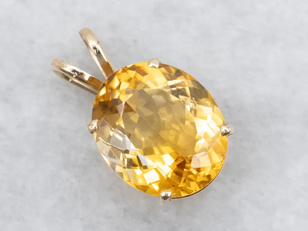 Sunshine Citrine and Verguld Pendant Easy to Use