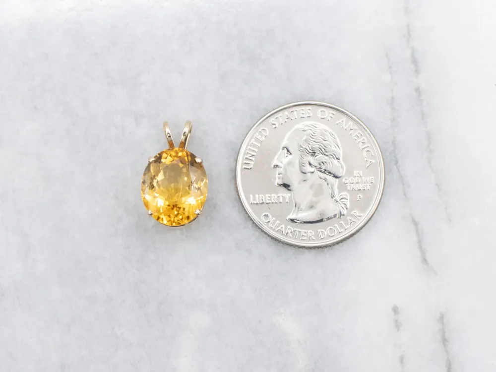 Sunshine Citrine and Verguld Pendant Easy to Use