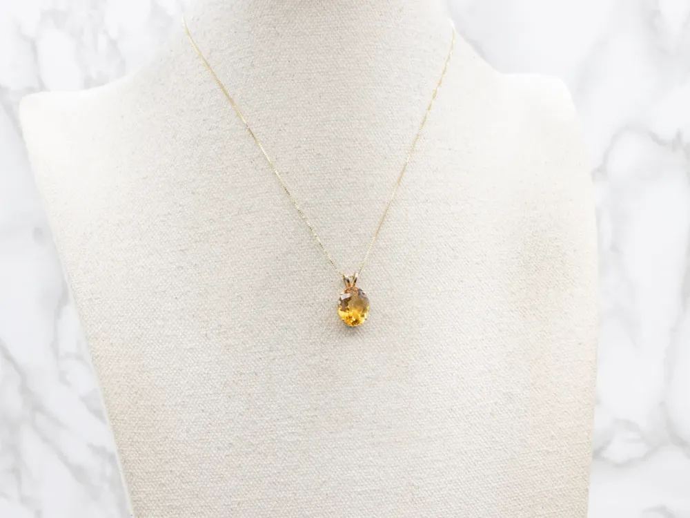 Sunshine Citrine and Verguld Pendant Easy to Use