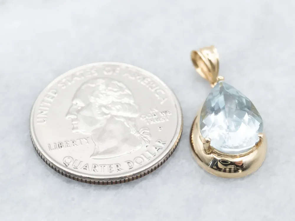 Teardrop Blue Topaz Pendant