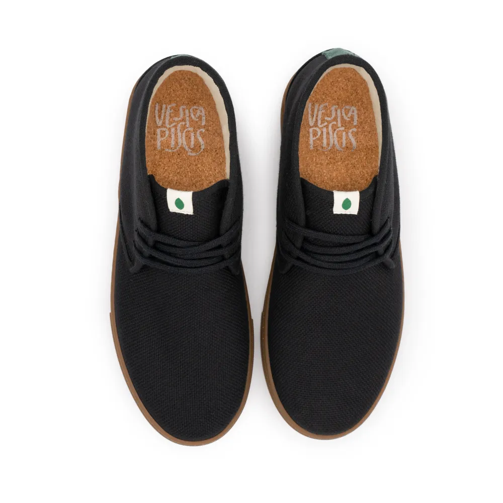 Vegan bootie ravenzwart PYT001 36