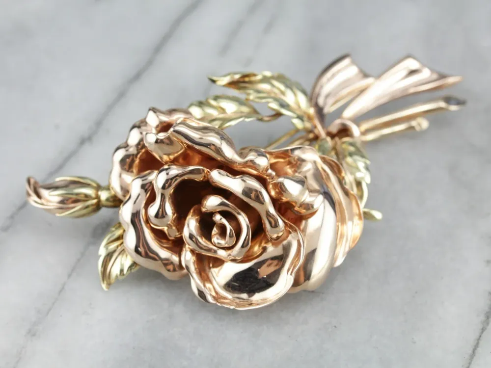 Vintage Tiffany & Co. Rose Brooch