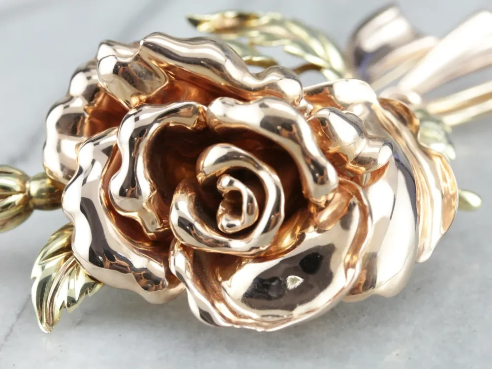Vintage Tiffany & Co. Rose Brooch