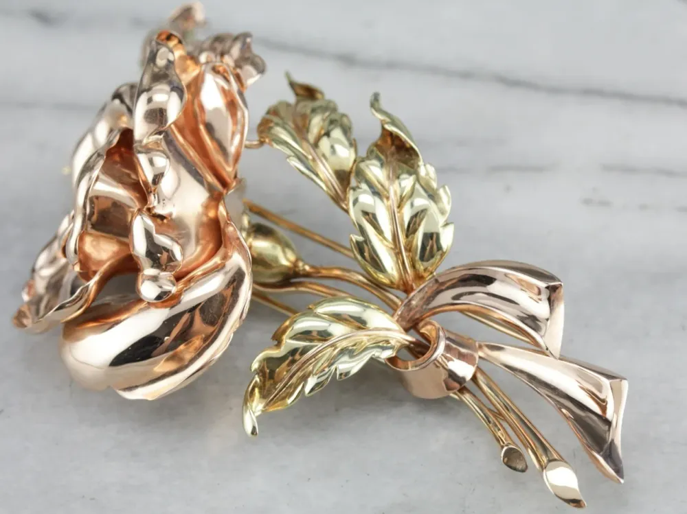 Vintage Tiffany & Co. Rose Brooch