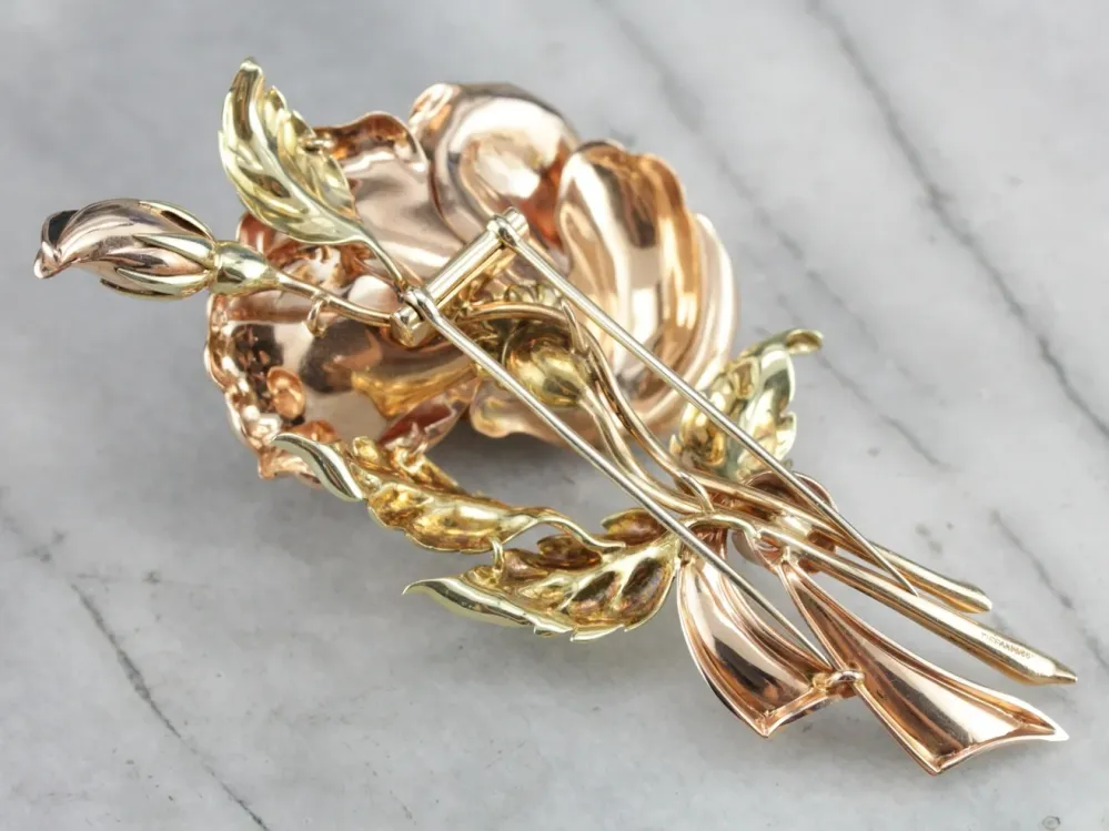 Vintage Tiffany & Co. Rose Brooch