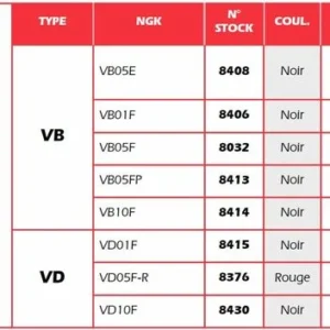 Wesp Pipa de bují NGK VB01F
