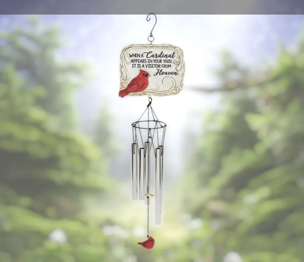 When Cardinal Appears Garden Memorial Wind Chime met UV-Bescherming