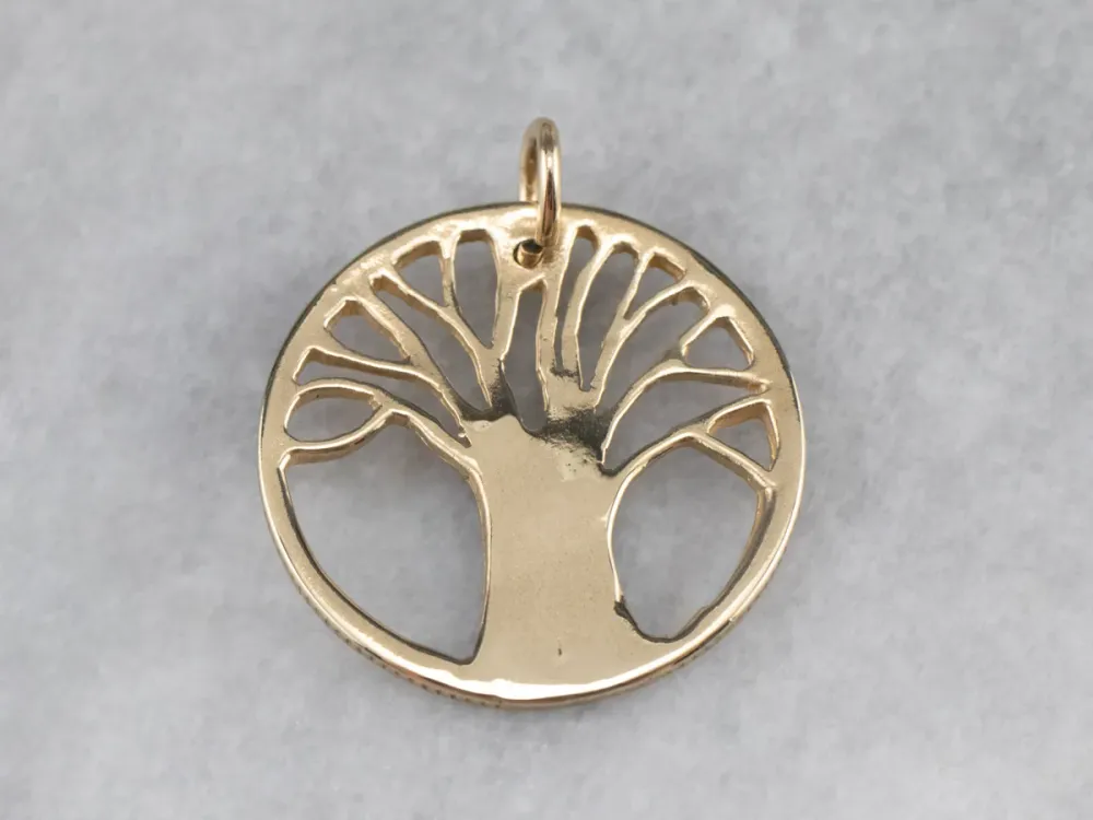Yellow Gold Tree Life Pendant