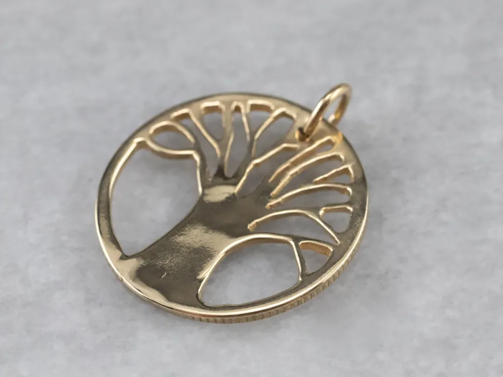 Yellow Gold Tree Life Pendant