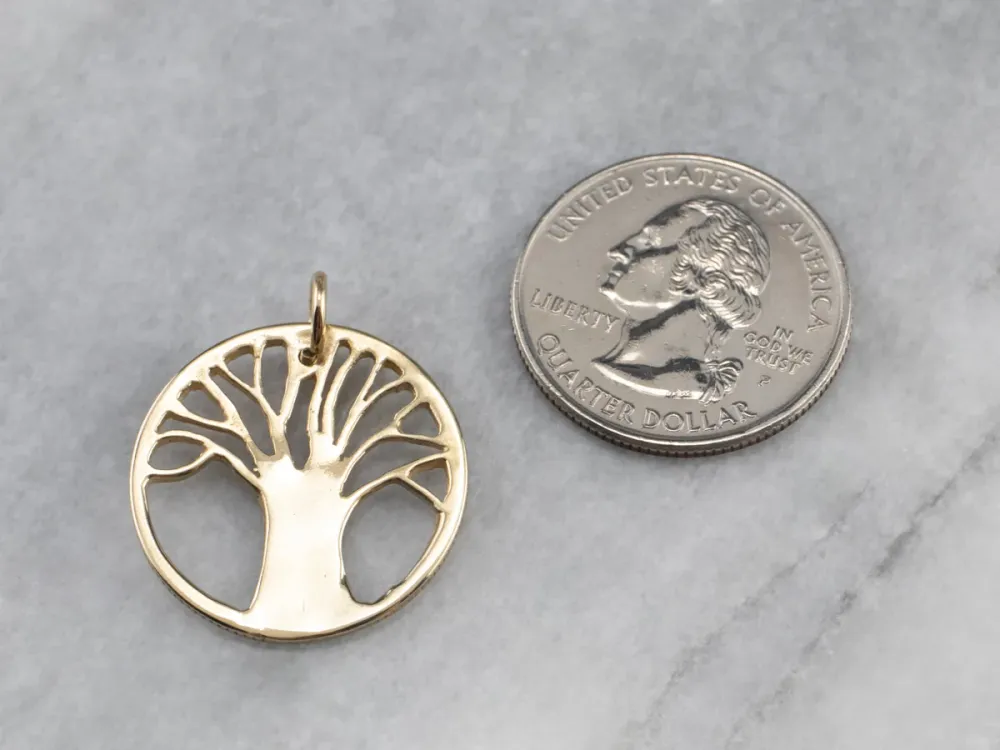 Yellow Gold Tree Life Pendant