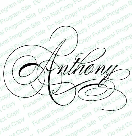 Anthony Name Word Art voor Mollen en Woelratten