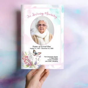 Spring Garden Funeral Program Template voor Wespen en Bijen