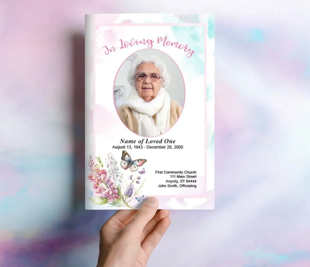 Spring Garden Funeral Program Template voor Wespen en Bijen