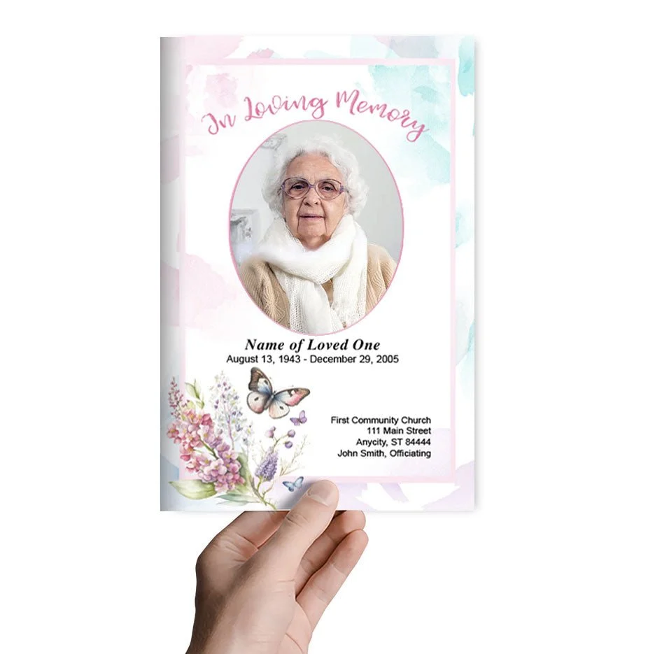 Spring Garden Funeral Program Template voor Wespen en Bijen