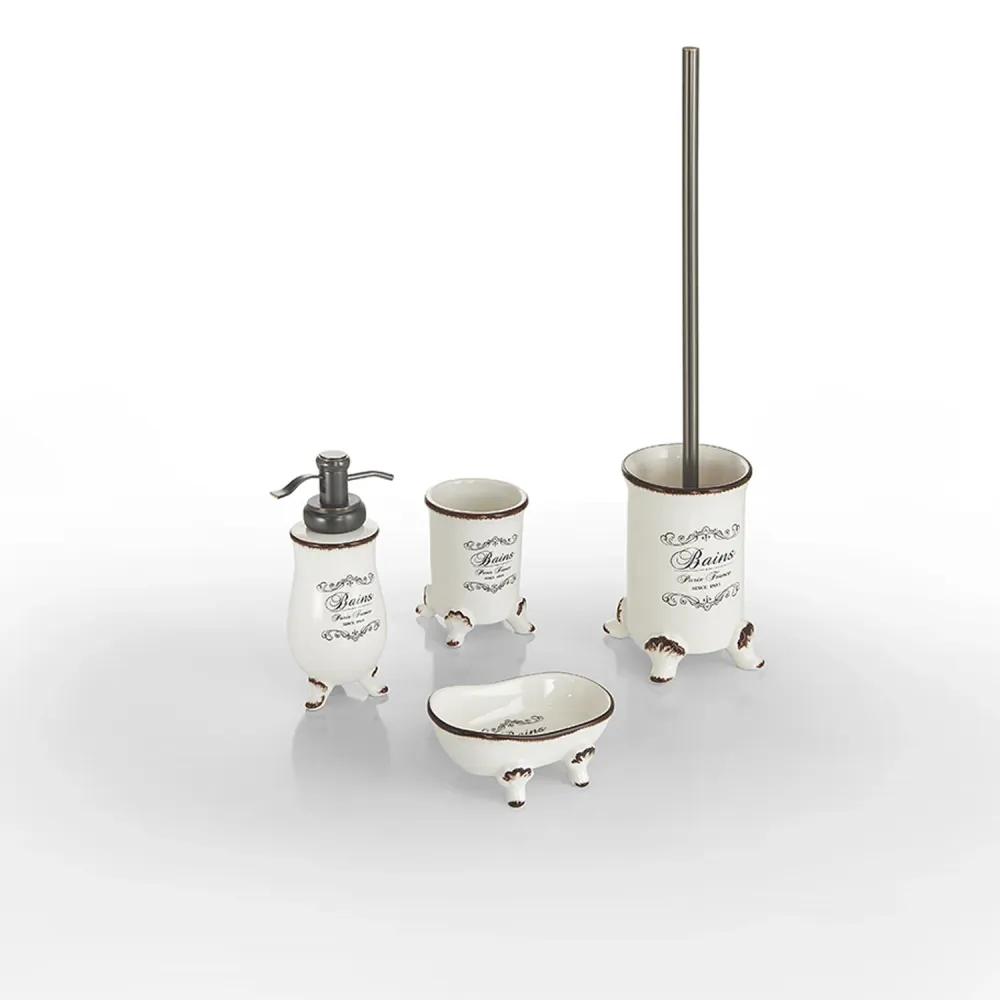Ceramic countertop toothbrush holder Gedy Amelie series - White