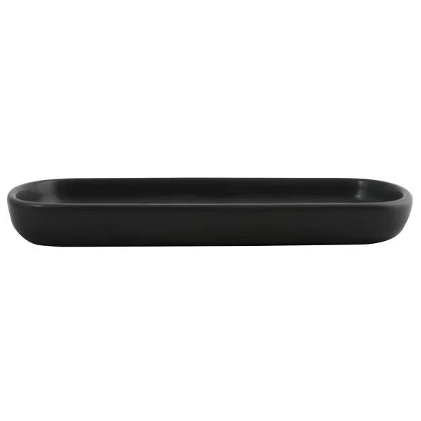 Ceramic tray model Maonie matte black color