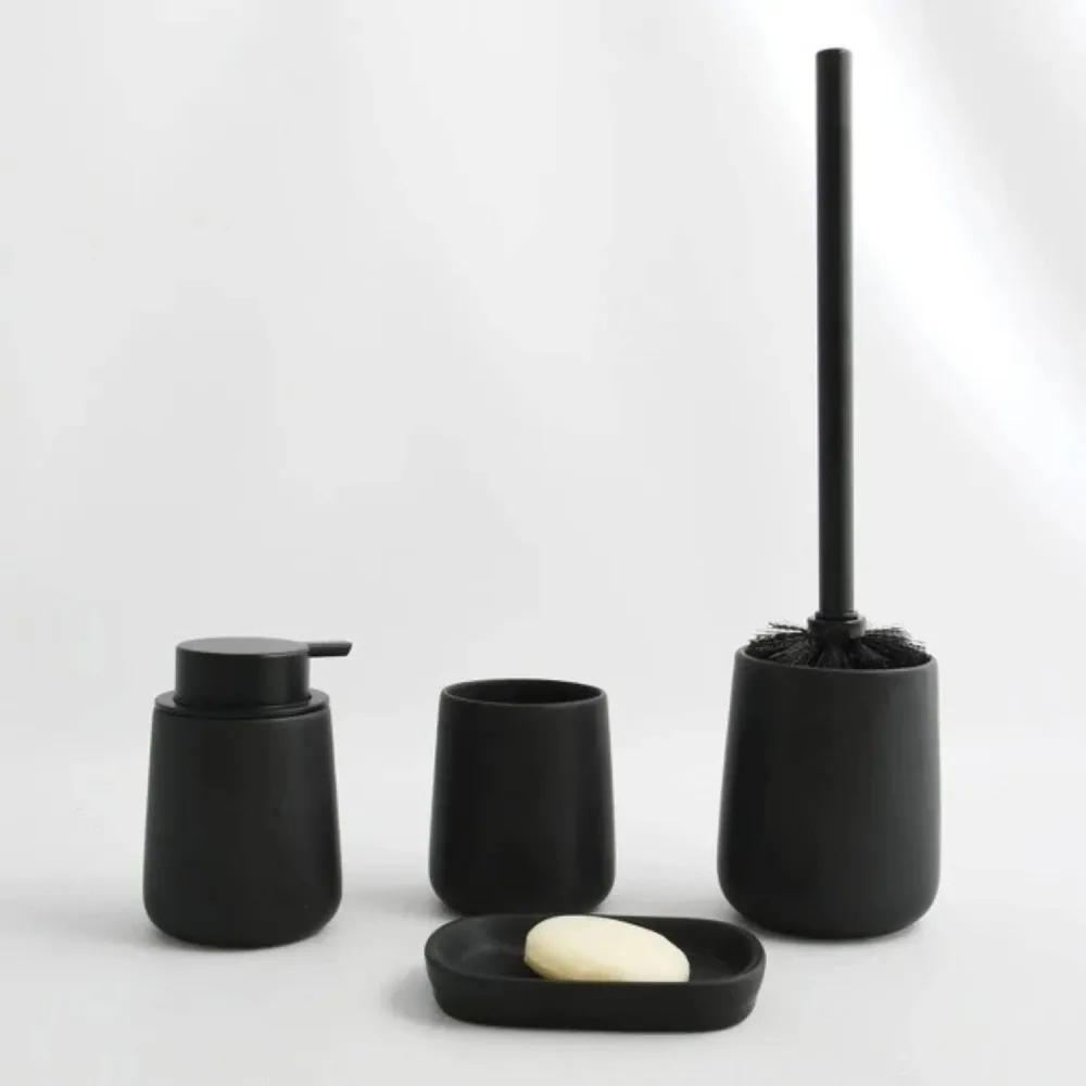 Ceramic tray model Maonie matte black color