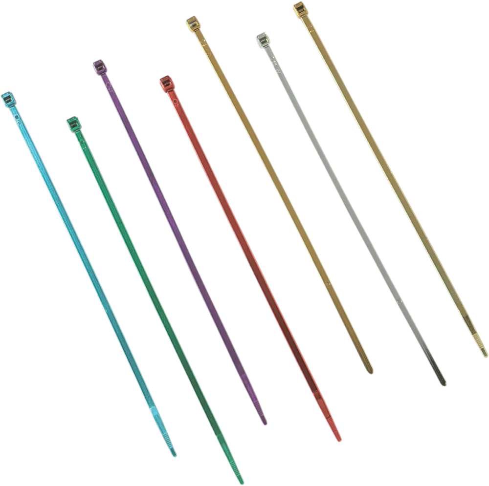 DRAG SPECIALTIES METAALGLANS CABLE TIES CHROME CABLE TIE 11"10 PK