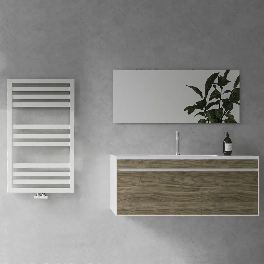 Hydraulic towel warmer model Cuneo 800x600 straight - Parelmoer