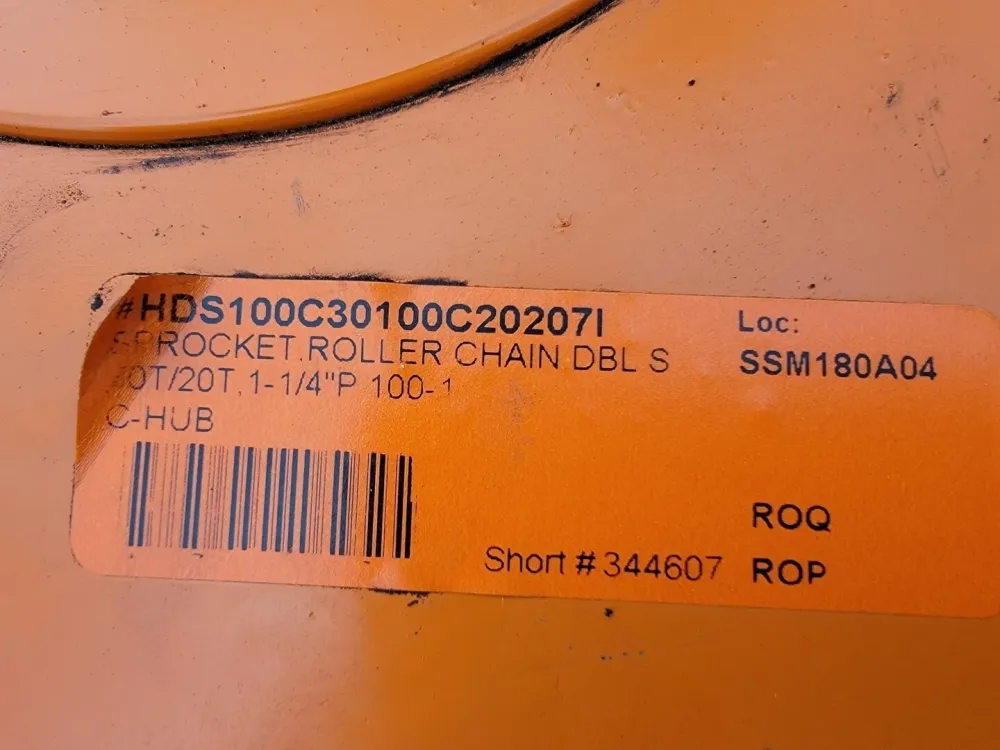 Korrel Idler Roller Chain Sprocket HDS100C30100C20207I, Double Enkel, Size 100,