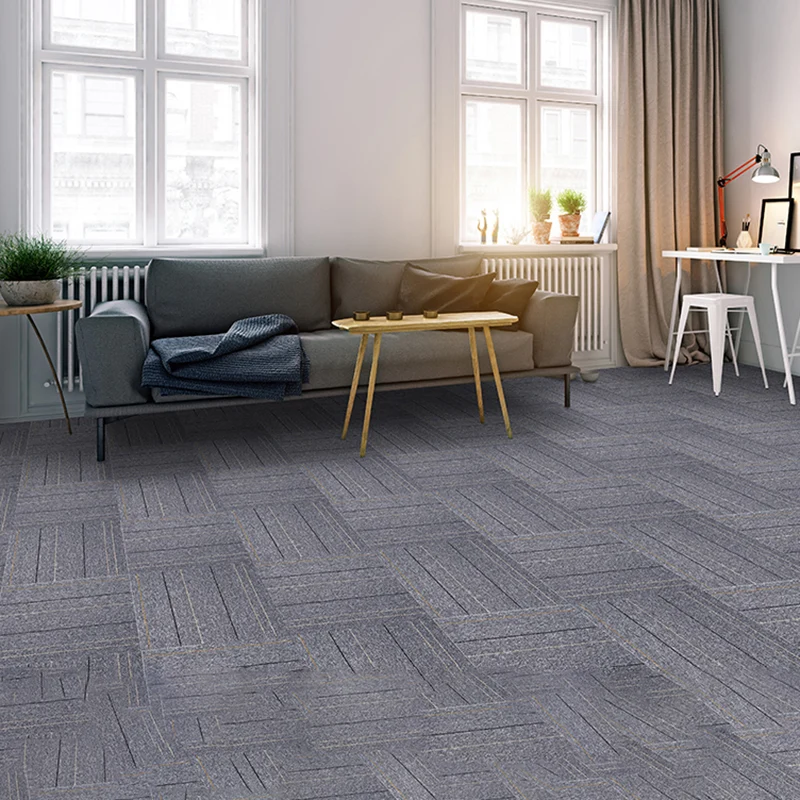 Korrel Strak Carpet Tiles Level Loop Glue Down Fire Resistant Carpet Floor Tile Light