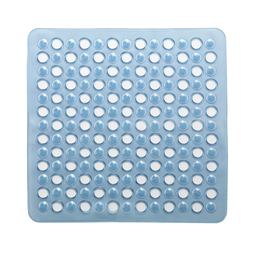 Non-slip shower mat 50x50 Maim model Gedy - Transparent blauw