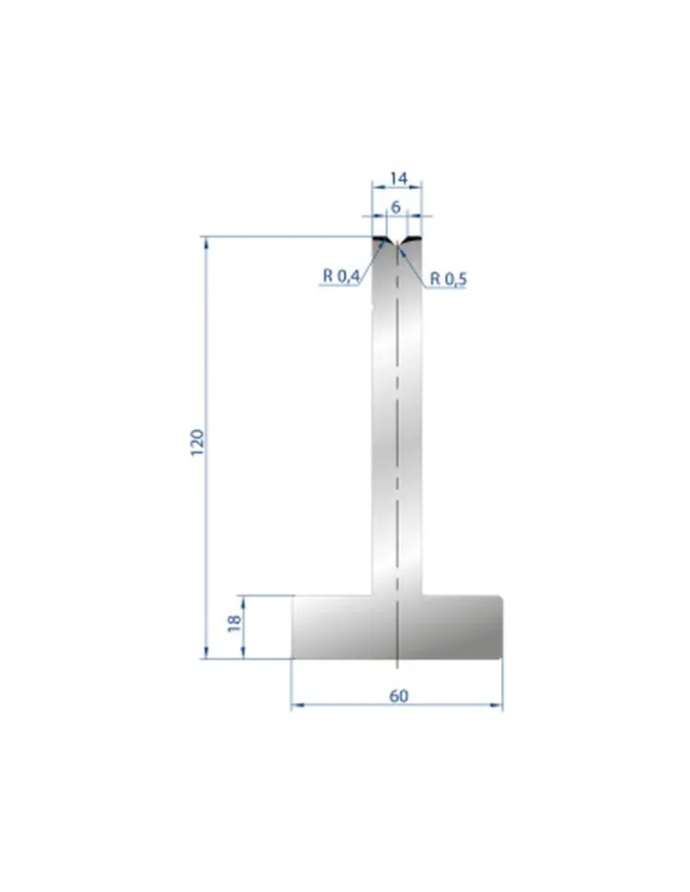 Part No. 3083 @ 805mm 88 Degree T Shape Die (Segmented) Veilig voor Tegels