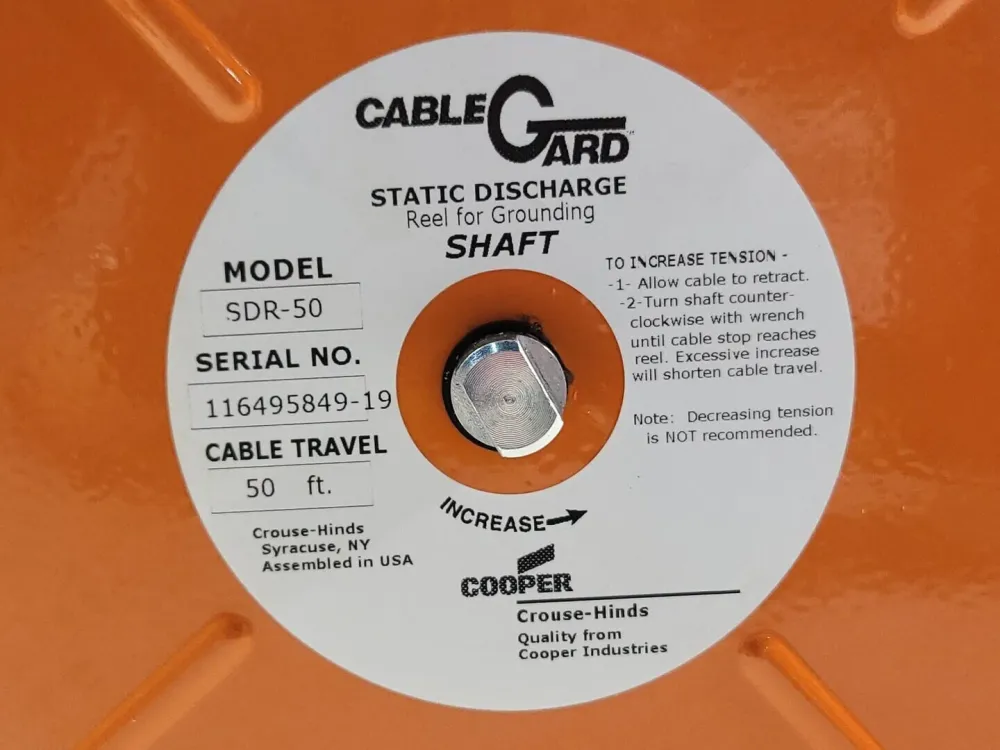 Professionele Winterharde Static Discharge Reel w/ Staal Aircraft Cable SDR50