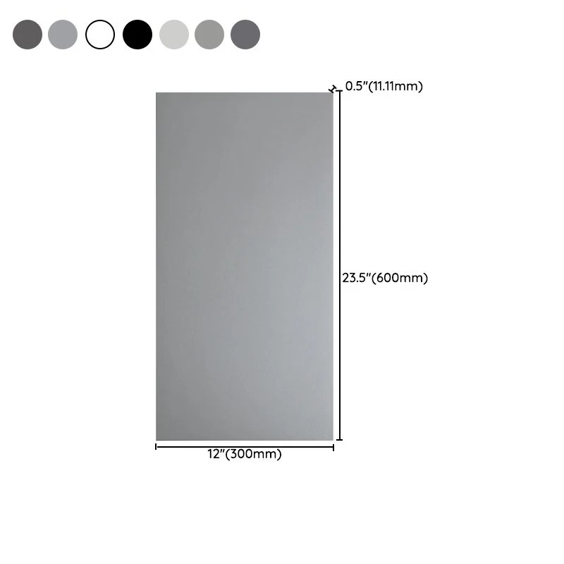 Rectangular Ceramic Doffe Straight Edge Singular Tile No Pattern Kitchen Floor voor Sneeuw en IJs Silver