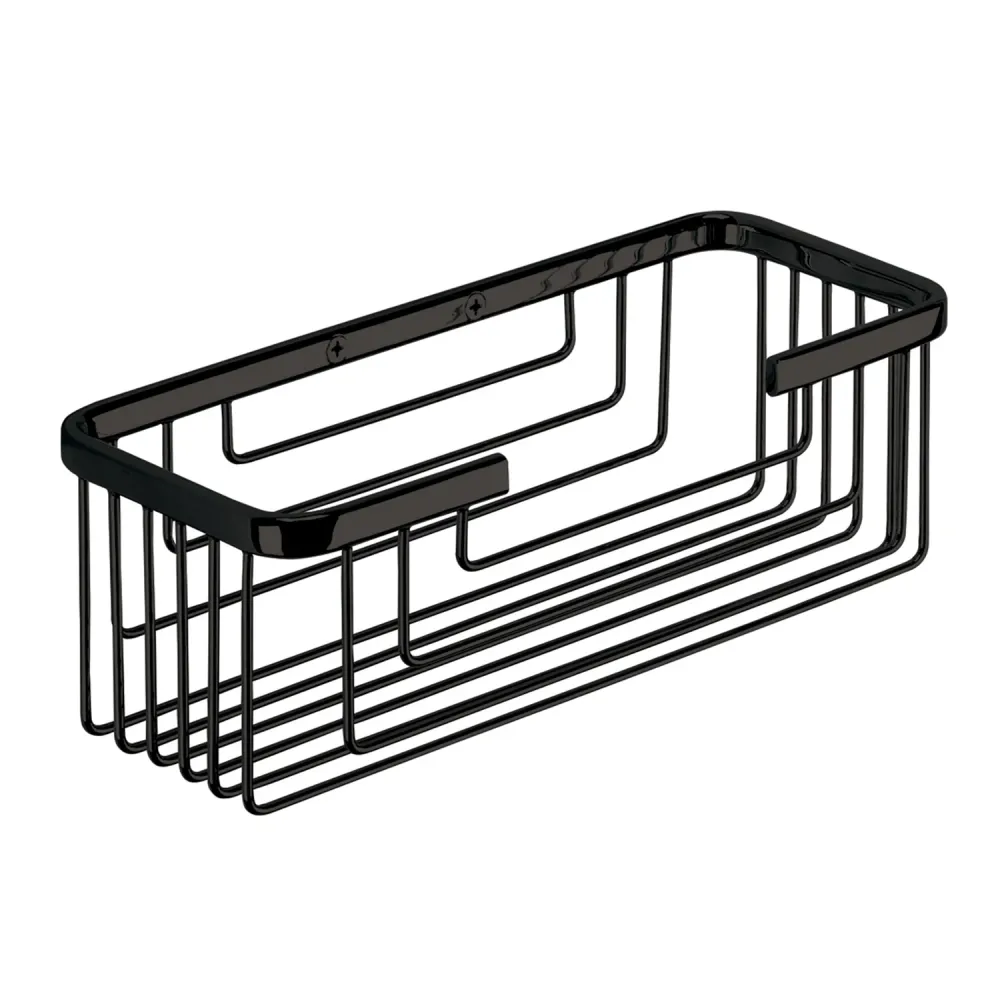 Rectangular hoog shower storage model Augustus Gedy - Matte Black met Handvat