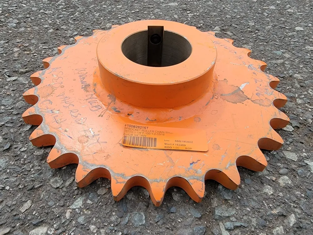 Roller Chain Sprocket 100B28215T, Size 100, 28 Teeth | Tot -20°C |