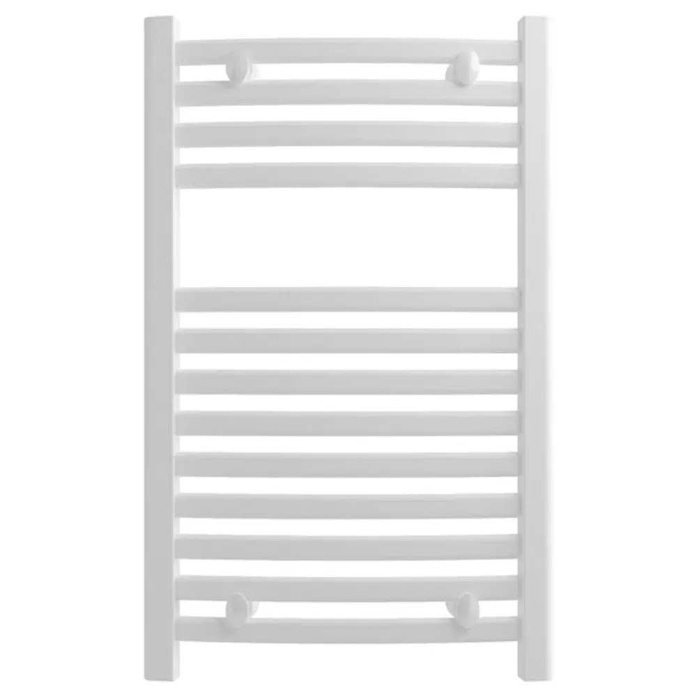 Warm towel rail model Merano Curved Lazzarini 803x500 mm - White