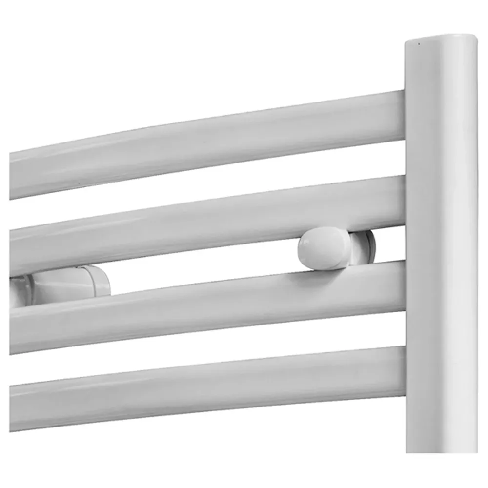 Warm towel rail model Merano Curved Lazzarini 803x500 mm - White