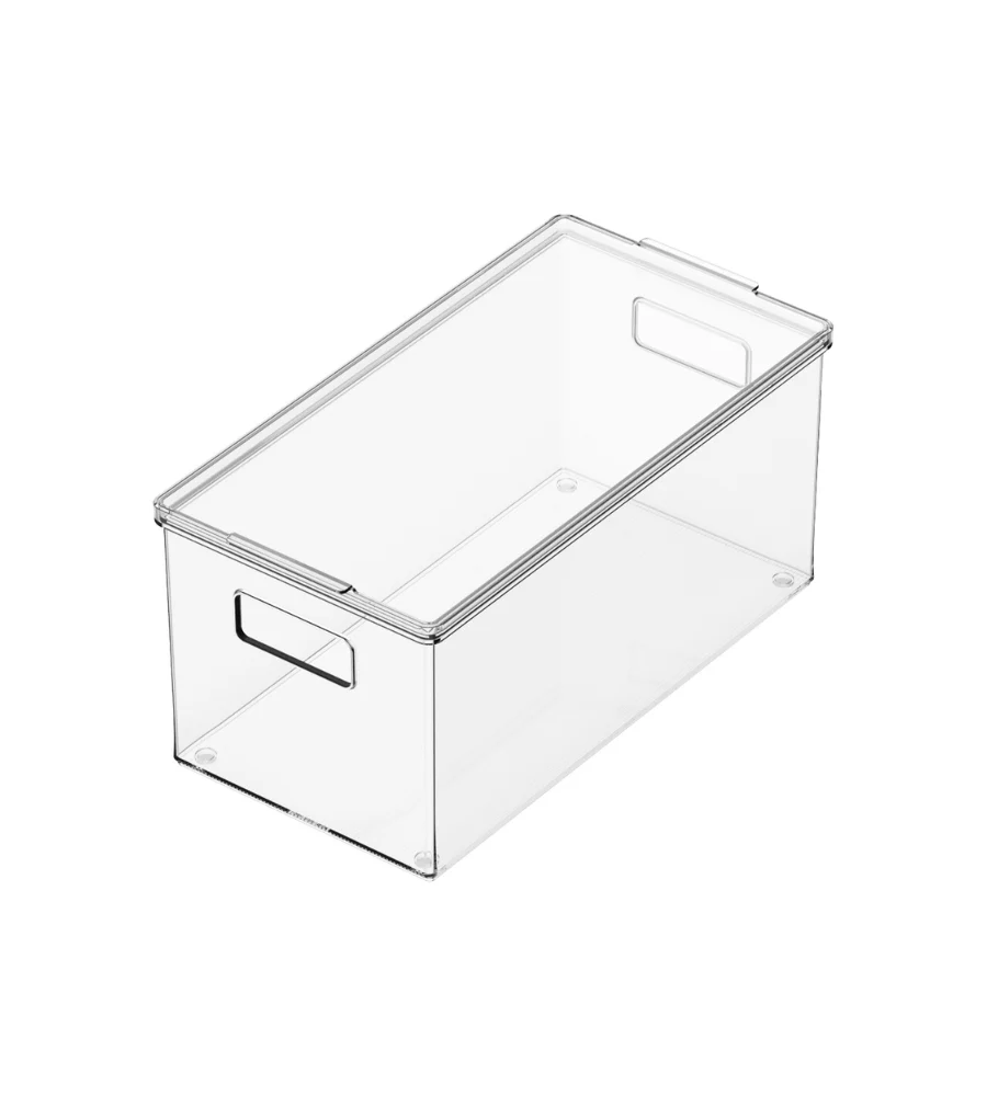 Opbergbak met deksel, extra lang, 20x39x18,3 cm
