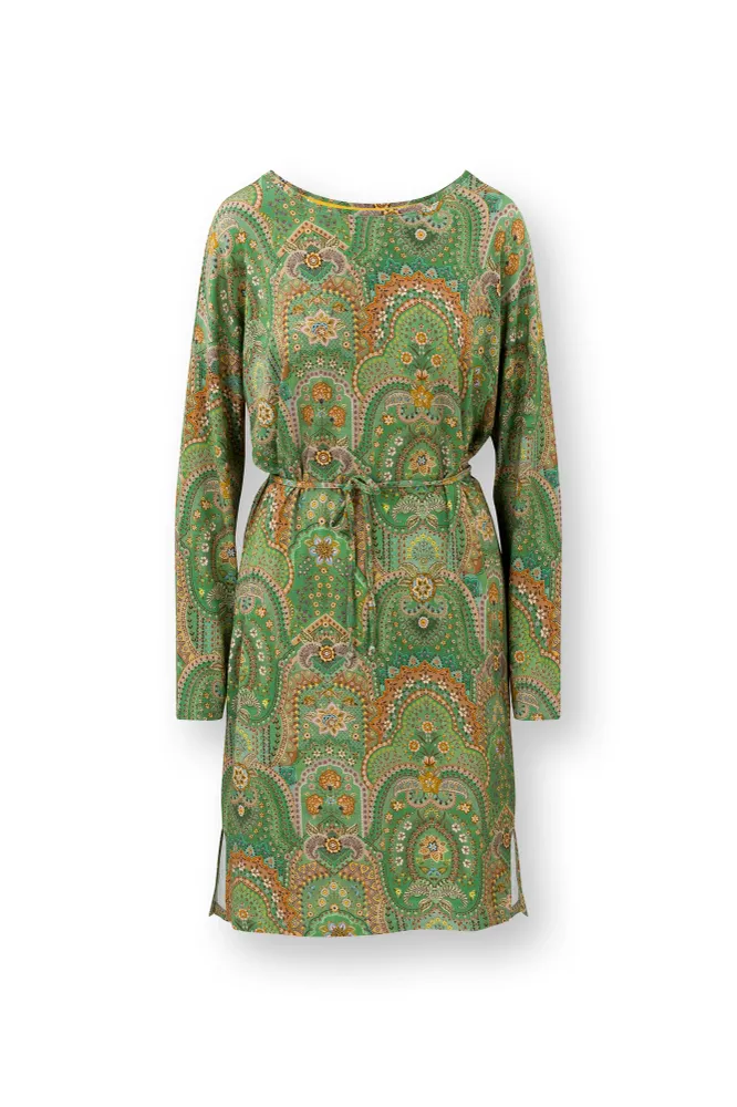 Pip Studio - Dido Nachthemd Lange Mouw Dames - Jabali - Groen - XL