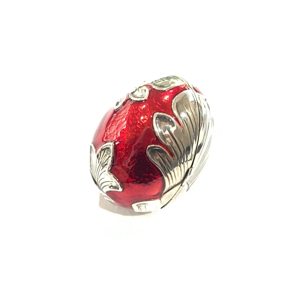 Capodagli Rode Eierdoos 925 zilver UoRo01