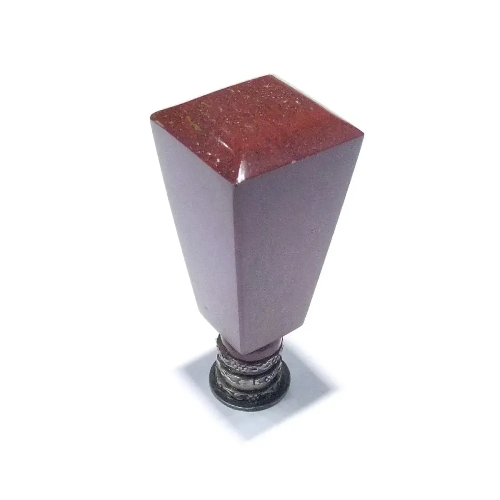 Stempelzegel rode jaspis op basis van gepolijst 925 zilver /SM000/B
