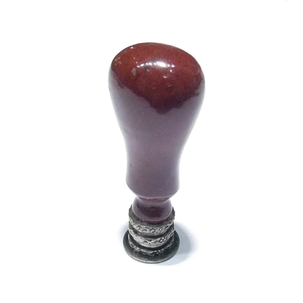 Stempelzegel rode jaspis op basis van gepolijst 925 zilver /SM000/D