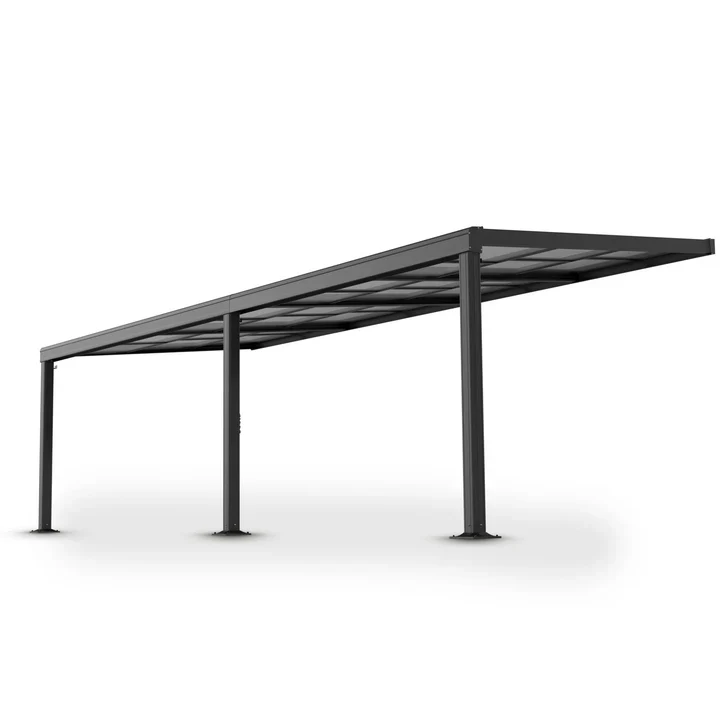 Aluminium Terrasoverkapping Jakarta - 6 x 3 m - Grijs - Schuifdak Hosel