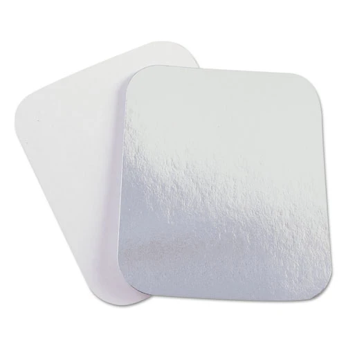 HFA Laminated Board Lid 7x5 Silver/white Aluminum 500/Case HFA®