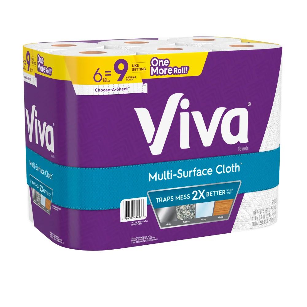 Viva Multi Surface Big Roll-498 Count-4/Case Kimberly Clark